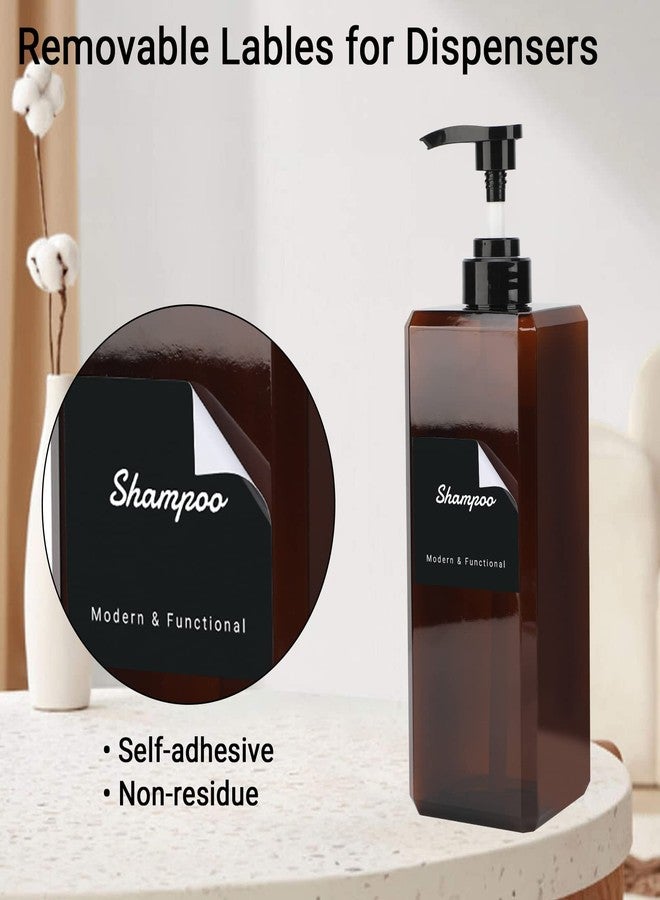 سوريم مجموعة سوريم من 20 ملصقًا مقاومًا للماء للصابون، ملصقات لموزعات الشامبو والبلسم للمطبخ والحمام، ملصقات قابلة للإزالة للصابون واللوشن والشامبو والبلسم - Image 3